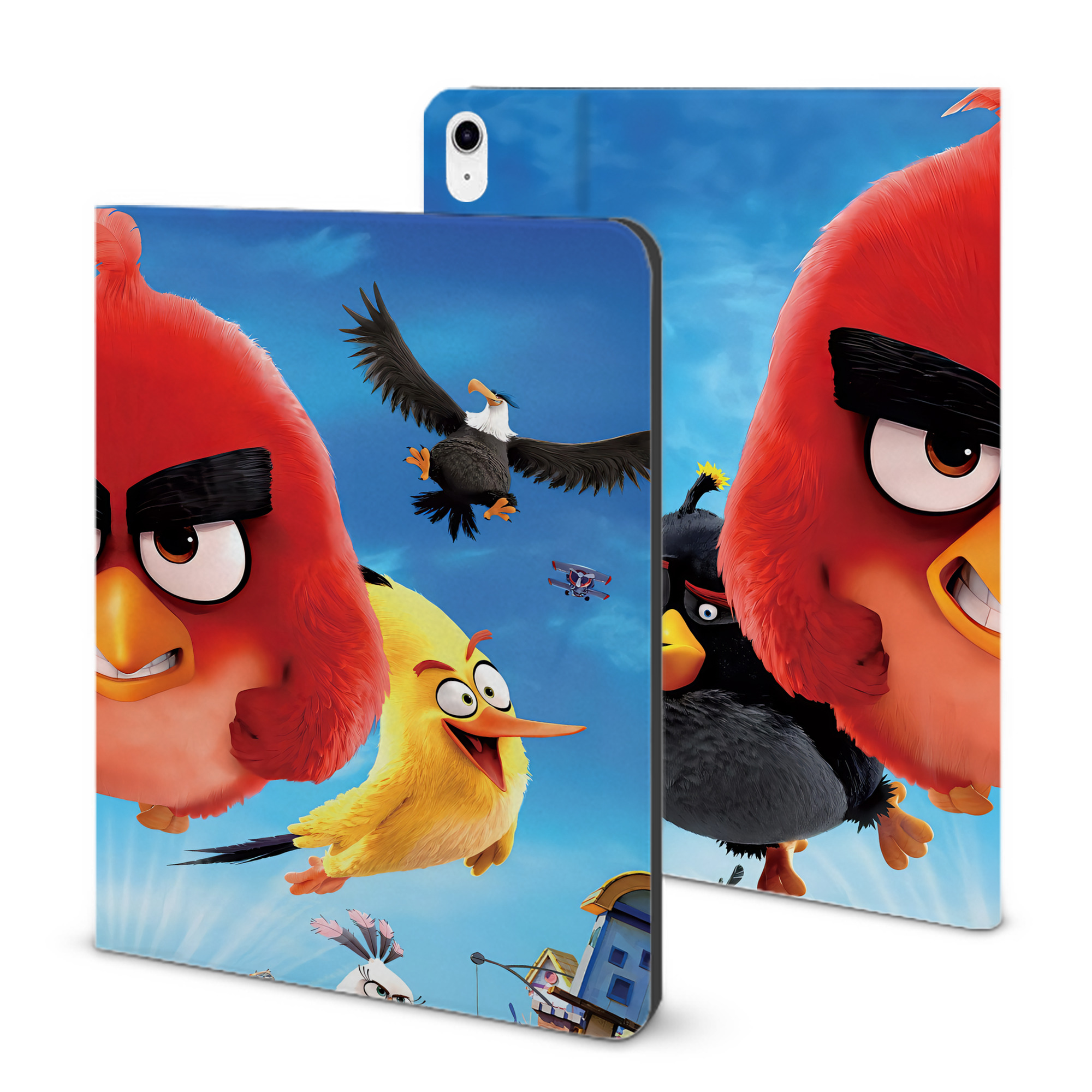 （画像用） Angry Birds アングリーバード IPad ケース ブック型 PUレザー TPU 耐衝撃 軽量 薄型 ペン収納なし 全面保護 IPad 各モデル対応
